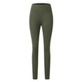 thumbnail image 5 of Riforla Womens Leggings High Waisted Non See Through Workout 4 Way Stretch Squat Proof Comfortable Fitness Slim Fit No Pockets Pants for Women Army Green S, 5 of 6