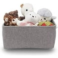 thumbnail image 5 of Folding Storage Boxes, Large Fabric Baskets, 3-Pack (Gray, Medium), 5 of 5