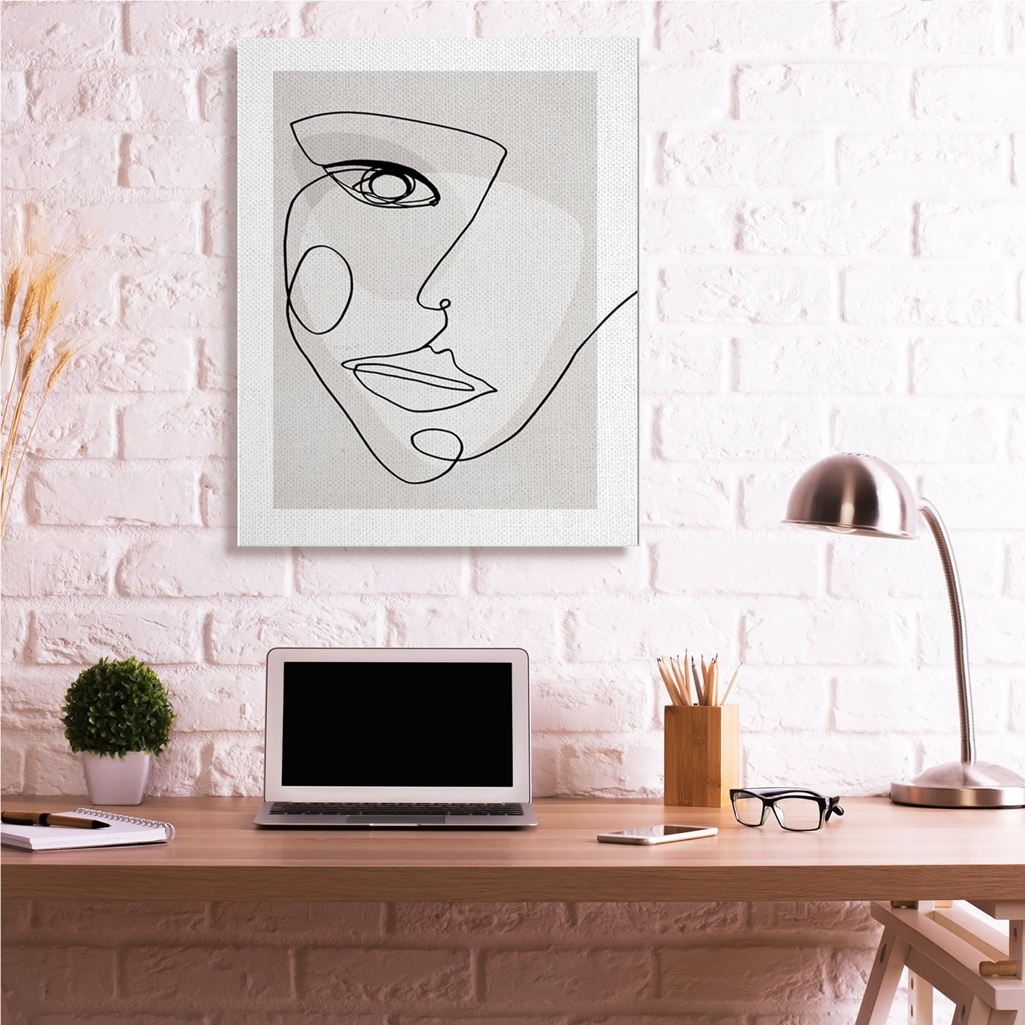 Industries Modern Feminine Portrait Neutral Organic Lines 36 in x 48 in Painting Canvas Art Print, by Stupell Home Décor