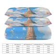 thumbnail image 2 of 3 Pcs Soft Bedding Set, Includes 1 Duvet Cover with Zipper And 2 Pillow,Shams Eiffel Tower Queen(90"×90"), 2 of 8