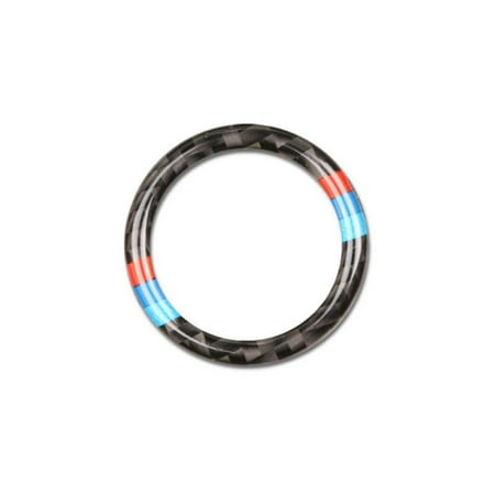 Car Engine Start Stop Ignition Key Ring Stickers Carbon Fiber circle M Stripe Trim 3 Series Accessories For bmw e90 e92