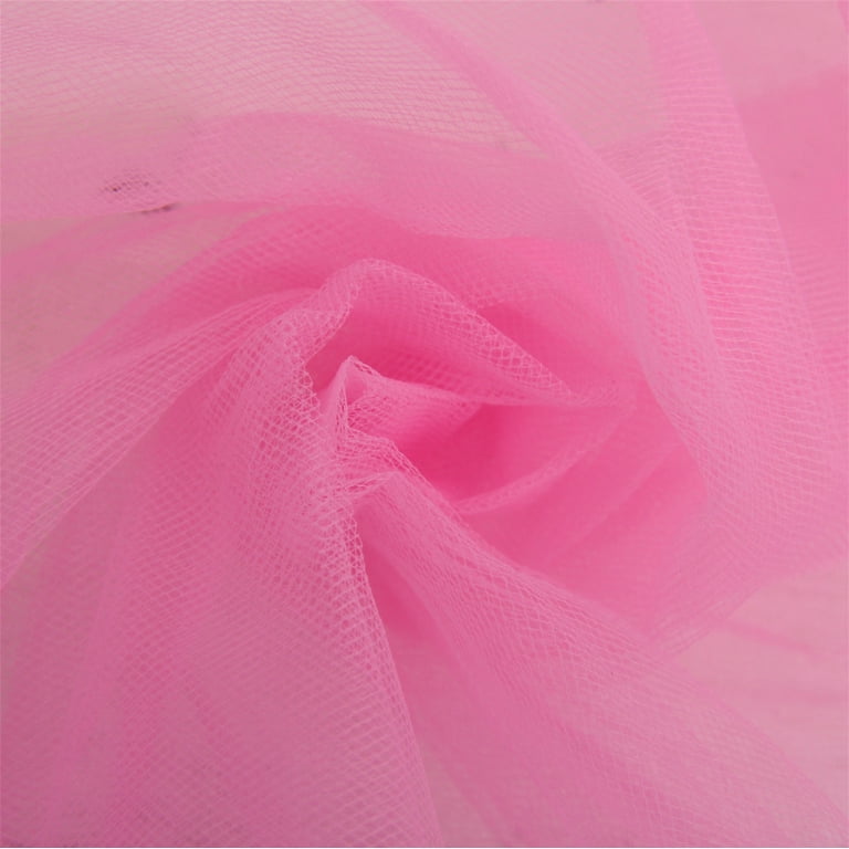 Hot Pink 54 Wide by 40 Yards Long (120 Feet) Polyester Tulle Fabric Bolt,  for Wedding and Decoration.