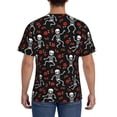 thumbnail image 3 of Vsdgher Skeleton with Roses Print Men's Dry Fit Mesh Athletic Shirts Moisture Wicking Tennis T-Shirt Tops, 3 of 9