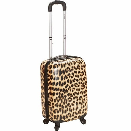 Rockland Sonic Hardside Carry On Spinner Suitcase - Leopard