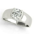 thumbnail image 3 of 2 CT Round Moissanite Solid Solitaire Engagement Ring for Men & Women 18K White Gold Plated Bridal Wedding Ring 925 Sterling Silver Ring gift for her, 3 of 3