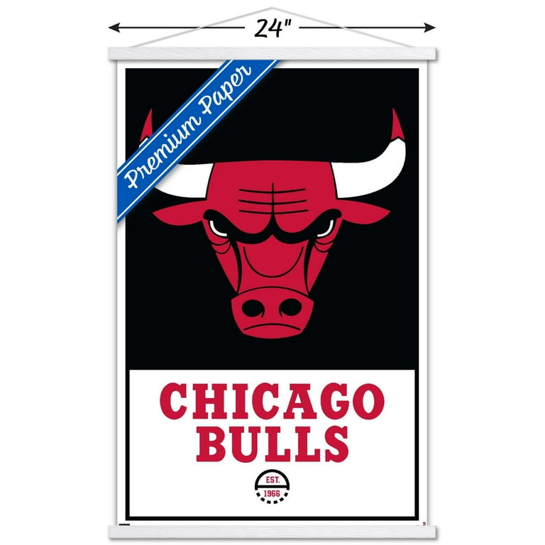 NBA Chicago Bulls - Logo 21 Wall Poster with Wooden Magnetic Frame