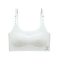 thumbnail image 3 of URMAGIC Big Girl Cotton Solid Color Comfortable Padded Underwear Girl Adjustable Elastic Thin Shoulder Straps Bra, 3 of 10