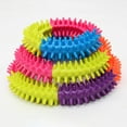 thumbnail image 4 of Visland Colorful Dog Chewing Ring - Soft Ring Dental Chewing Teething Biting Chasing Training Toy for Small and Medium Dog Puppy, 4 of 8