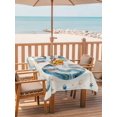 thumbnail image 2 of Outdoor Tablecloth with Umbrella Hole for Patio/Picnic/Party/Camping, Beige Space Rocket Waterproof Table Cloth Rectangle Table Cover Washable, Modena Abstract Universe Planet (52"x 70"), 2 of 8