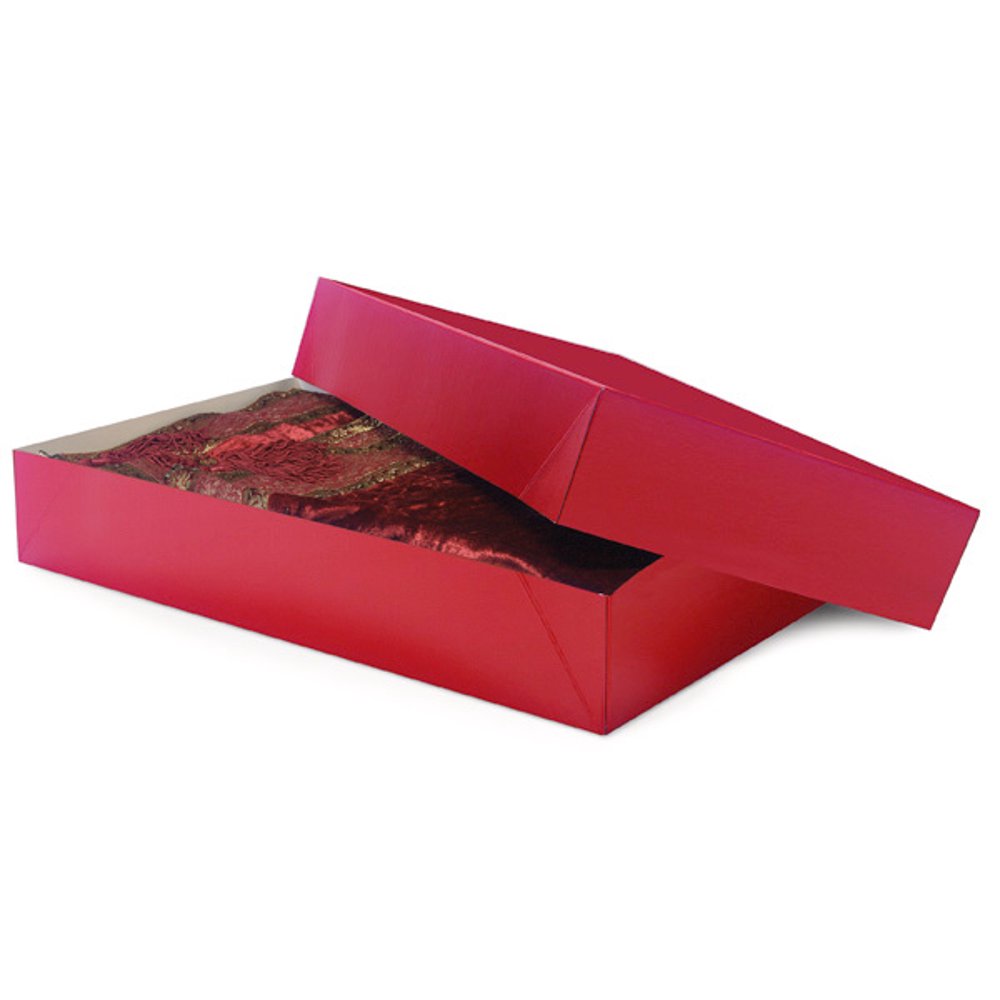 Pack of 25, Solid Red Gloss Apparel Gift Boxes 24 x 14 x 4" 100