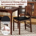 thumbnail image 5 of Gymax Folding Dining Chairs Set of 2 w/Padded Seat Rubber Wood Frame for Dining Room, 5 of 10