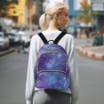 thumbnail image 7 of JIALIOU Mini Backpack Purse for Women Quilted Casual Daypack Small Travel Shoulder Bag, Purples Blues Space Galaxy, 7 of 7