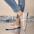 thumbnail image 6 of SuTry Women's Square Toe Mesh Flats Mary Jane Style Adjustable Buckle Strap Breathable Lightweight Comfortable Slip On Casual Walking Office School Work Daily Wear Shoes(38), 6 of 9