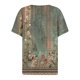 thumbnail image 3 of MKLEKYY Camiseta Mujer Tops De Mujer Con Cuello Henley, Botones, Camisas Sexys, Blusas Elegantes De Manga Corta, Sudaderas Con Estampado Geométrico, Ropa Talla S, 3 of 3
