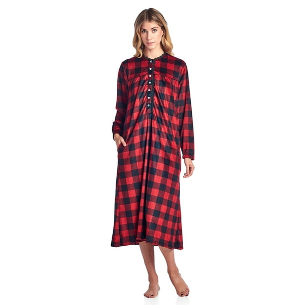 buffalo check night gown