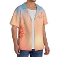 thumbnail image 4 of Xecao offers the The Sunset of Dandelion for Men's Casual Short-sleeved Shirt, a button-up collared shirt with a pocket, perfect for beach vacations and yacht travel in the Medium size., 4 of 7
