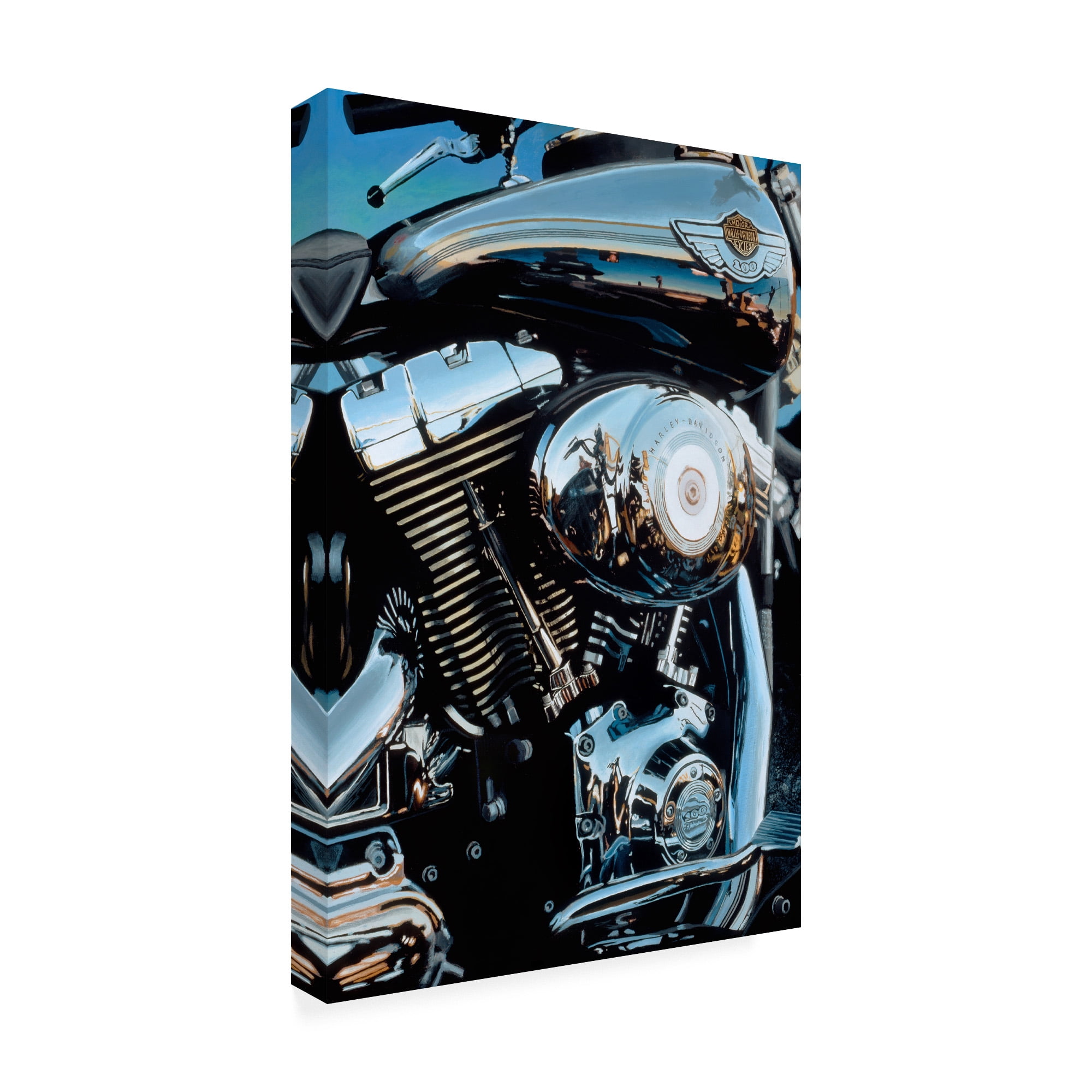 Trademark Fine Art 'Sunset & Motorcycle' Canvas Art by Roderick Stevens