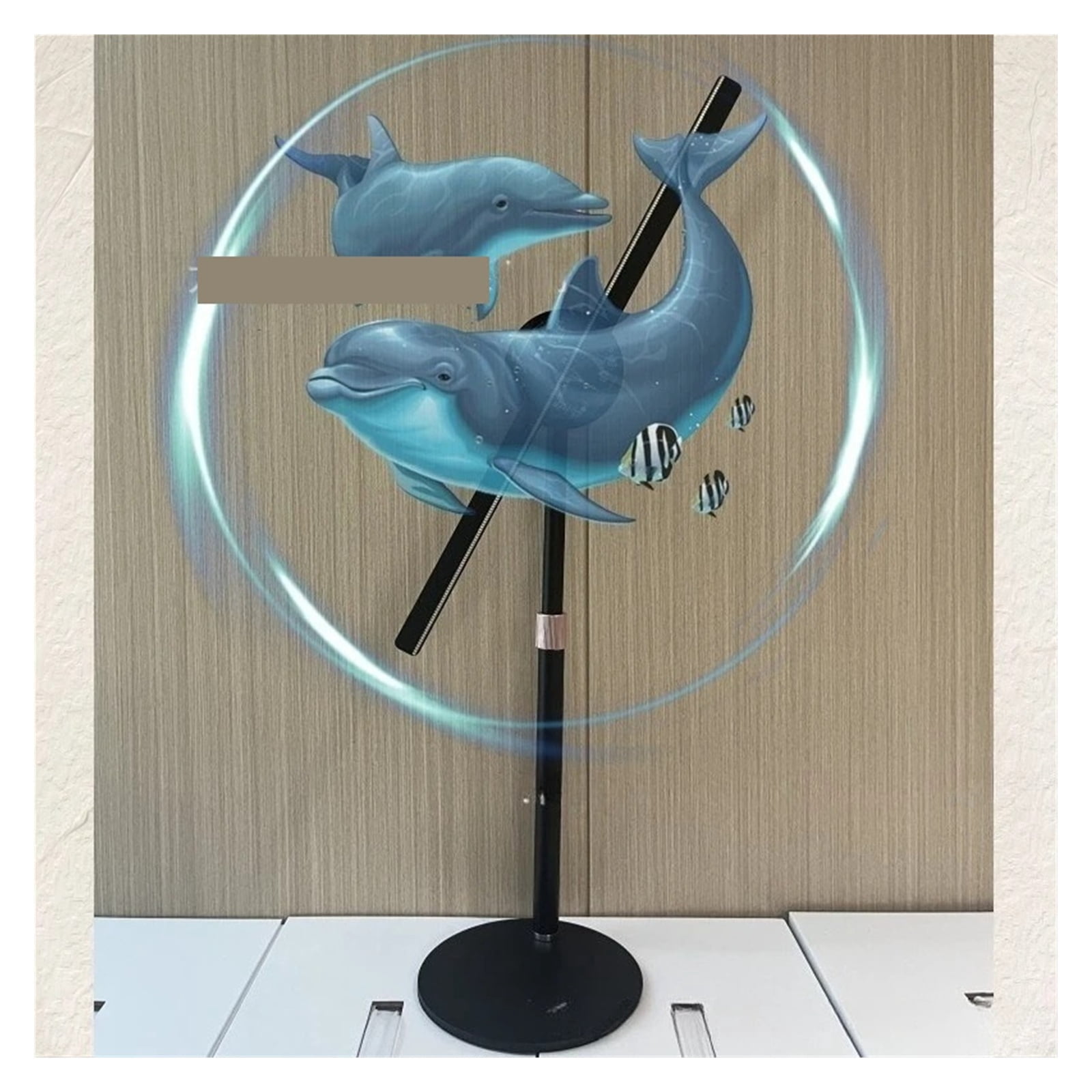 42CM 3D Hologram Fan Holographic Projector Advertising Display Light HD for Stores Bars Party Home