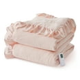 thumbnail image 2 of Garvee Heated Comforter Blanket Queen Size, Ruffle Electric Quilt with Wireless LCD Controller, Fast Heating & Overheat Protection, ETL Certified, Machine Washable(Pink, Queen 90"x90"), 2 of 10