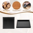 thumbnail image 4 of Uxcell Wooden Serving Tray Rectangular Decorative Platter for Home and Kitchen Use Black 8.7x8.7 Inch, 4 of 6