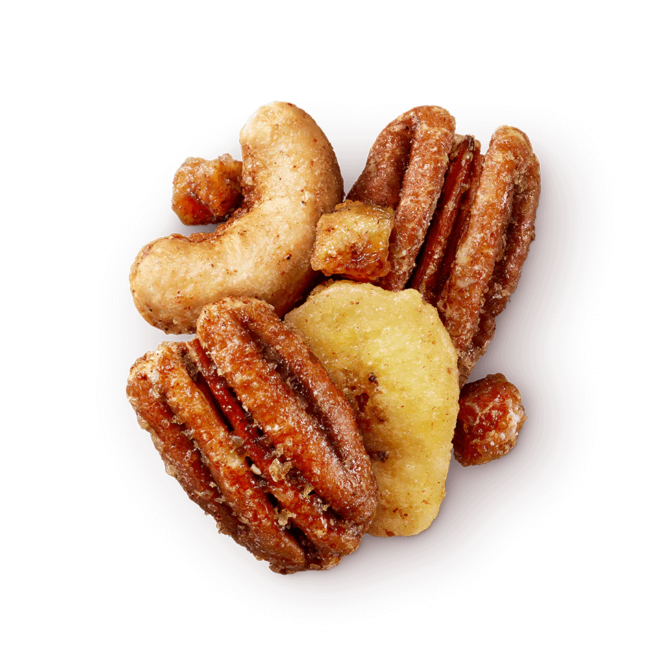 (6 pack) Sahale Snacks Glazed Mix of Banana Rum Flavored Pecans, 4oz Bag – Sweet & Savory Nut Blend, Gluten-Free, Non-GMO