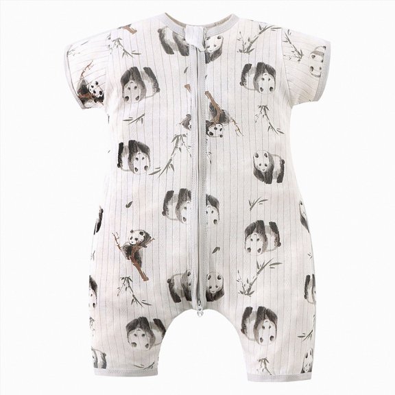 Baby Onesies Boy Baby Rompers Summer Newborn High Stretch Solid Color Breathable Cotton With Front Button Closure