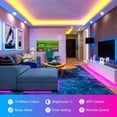 thumbnail image 2 of Lemohome LED Strip Lights 100ft Music Sync Bluetooth 5050 RGB Room Light W/Remote, 2 of 7