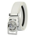 thumbnail image 1 of Men's White Belt Silver Buckle Standard Leather, 1 of 1
