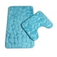 thumbnail image 1 of Juego de 2 alfombrillas antideslizantes de felpa, alfombrilla para puerta, alfombra de piedra, baño, inodoro, alfombra absorbente de agua, azul cielo sidaley HA004741-06, 1 of 6