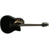 Ovation Elite TX Mid Depth Cutaway Acoustic-Electric Guitar Black