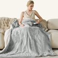 thumbnail image 1 of Heated Blanket Electric Throw 50” x 60” -Heated Throw Blanket with 5 Heating Levels & 3 Hours Auto Off Machine Washable Over-Heat Protect（Racoon）, 1 of 7