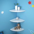 thumbnail image 2 of 3PCS/Set  End Hanging Wall Mount Floating Shelves Corner Bookshelf Display Racks Decoration for Bedroom Office Home (3 Boards for S Size), 2 of 6