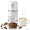 White, variant on Coffee Grinder-Coffee Grinders for Home&Office&Cafe Use,Coffee Grinder Electric,Electric Coffee Grinders for Spices&Beans&Grain,USB Charging,One Touch Push Button Control,Removable Chamber
