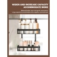 thumbnail image 5 of Over Door Shower Caddy, Black Rustproof Bathroom Organizer, 2-Tier Storage Rack, 11.81x5.31 Inch Shelves, No Drilling Required, 5 of 9