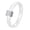 White, variant on Women's Ceramic Square Cubic Zirconia Inlay 4MM Wedding Band Ring Black Size 9