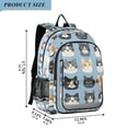 thumbnail image 2 of FORMRS Unisex School Backpack 17" Student Travel Bag with Laptop Compartment, Cartoon Cute Cat, 2 of 7