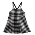 thumbnail image 2 of Girls' New Striped Plaid Linen Sling Backless Loose Casual Sleeveless Princess Dress Girls Baby Outfit Clothes,  1T-6T, 2 of 7