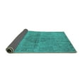 thumbnail image 2 of Ahgly Company Indoor Square Oriental Turquoise Blue Industrial Area Rugs, 7' Square, 2 of 4