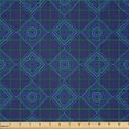 thumbnail image 2 of Ambesonne Abstract Fabric by the Yard Microfiber, Mosaic Art Dashed Squares, 1 Yard, Dark Blue and Indigo, 2 of 2