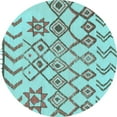 thumbnail image 1 of Ahgly Company Indoor Round Solid Light Blue Modern Area Rugs, 3' Round, 1 of 4