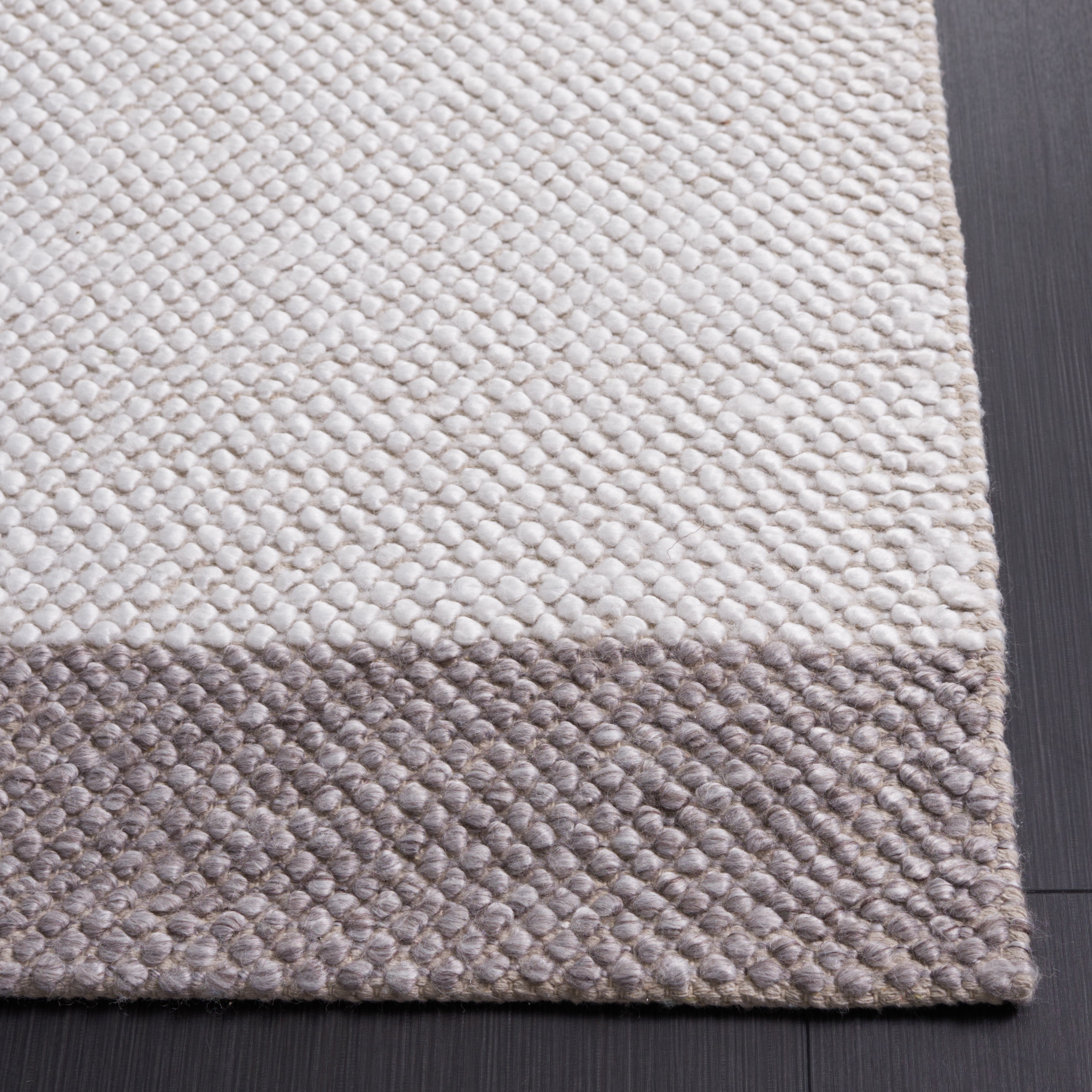 SAFAVIEH Natura Marina Striped Wool Area Rug, Ivory/Brown, 3' x 5'