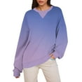thumbnail image 2 of Womens Color Block Plus Size Sweatshirts Casual Loose Fitting Crew Neck Long Sleeve Tops Fall Trendy Pullover Hoodies, 2 of 5