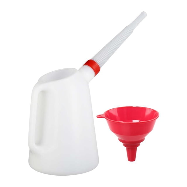 Dispensador de aceite automotriz, contenedor para motor de automóvil, jarra dispensadora de aceite portátil para lubricación de automóviles, camiones, 2 litros
