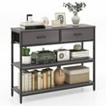 thumbnail image 1 of Giantex 3-Tier Entryway Table, Sofa Side Table w/2 Large Drawers & Anti-toppling Device, Console Table w/Metal Frame, 1 of 9