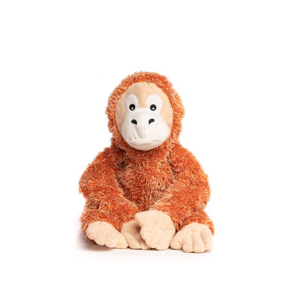 fabdog Jouets pour Chiens Moelleux - Jouet en Peluche Couineur pour Toutes les Races - Jouets pour Chiots à Thème Animal Mignon Cadeau Idéal - Jouets Amusants en Nylon pour Chiens avec Couinement / Petit Orang-Outan