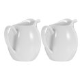 thumbnail image 4 of Jarra de porcelana para crema de leche (2 unidades) con asa, jarra de cerámica blanca para café y té, jarra de cerámica con asa, soporte para crema, 4 of 7