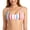 Multi Color, variant on California Waves MULTI Juniors' Striped Ring Bralette Swim Top, US X-Large