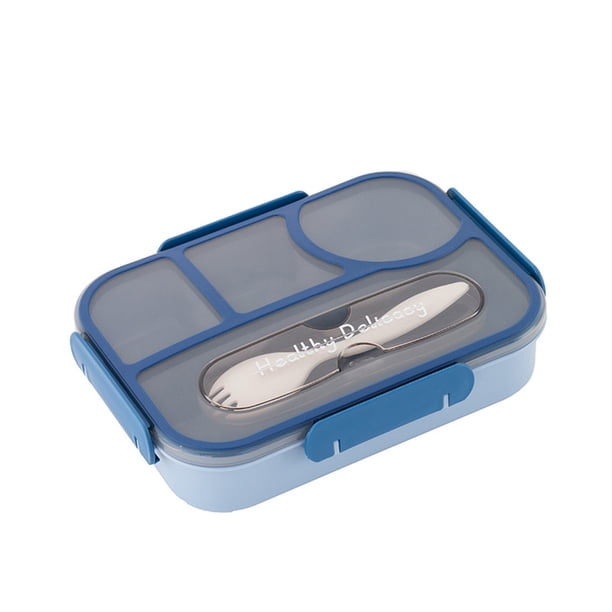 Pisexur Batería de cocina Caja Bento para estudiantes con borde, caja sellada para frutas y ensaladas, ideal para microondas, palillos y salsas. para la cocina del hogar
