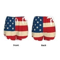 thumbnail image 3 of Cauagu American Flag Map Print Women's 2 in 1 Running Shorts Athletic Workout Gym Yoga Shorts Running Shorts for Women-Medium, 3 of 7