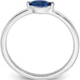 thumbnail image 2 of Sterling Silver Rhodium Plated Blue Cz Ring (Size 8) Made In Thailand qr7028-8, 2 of 5